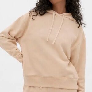 Girlfriend Collective Peachy/Tan Pullover Hoodie, Sz S (P2P 21”)